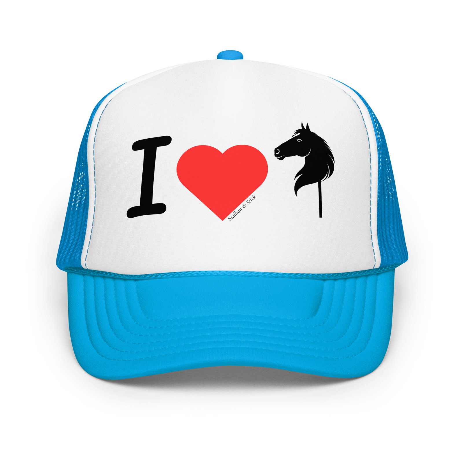I love Hobby Horses Trucker Hat - Hobby Horse Gifts & Gear - Image 3