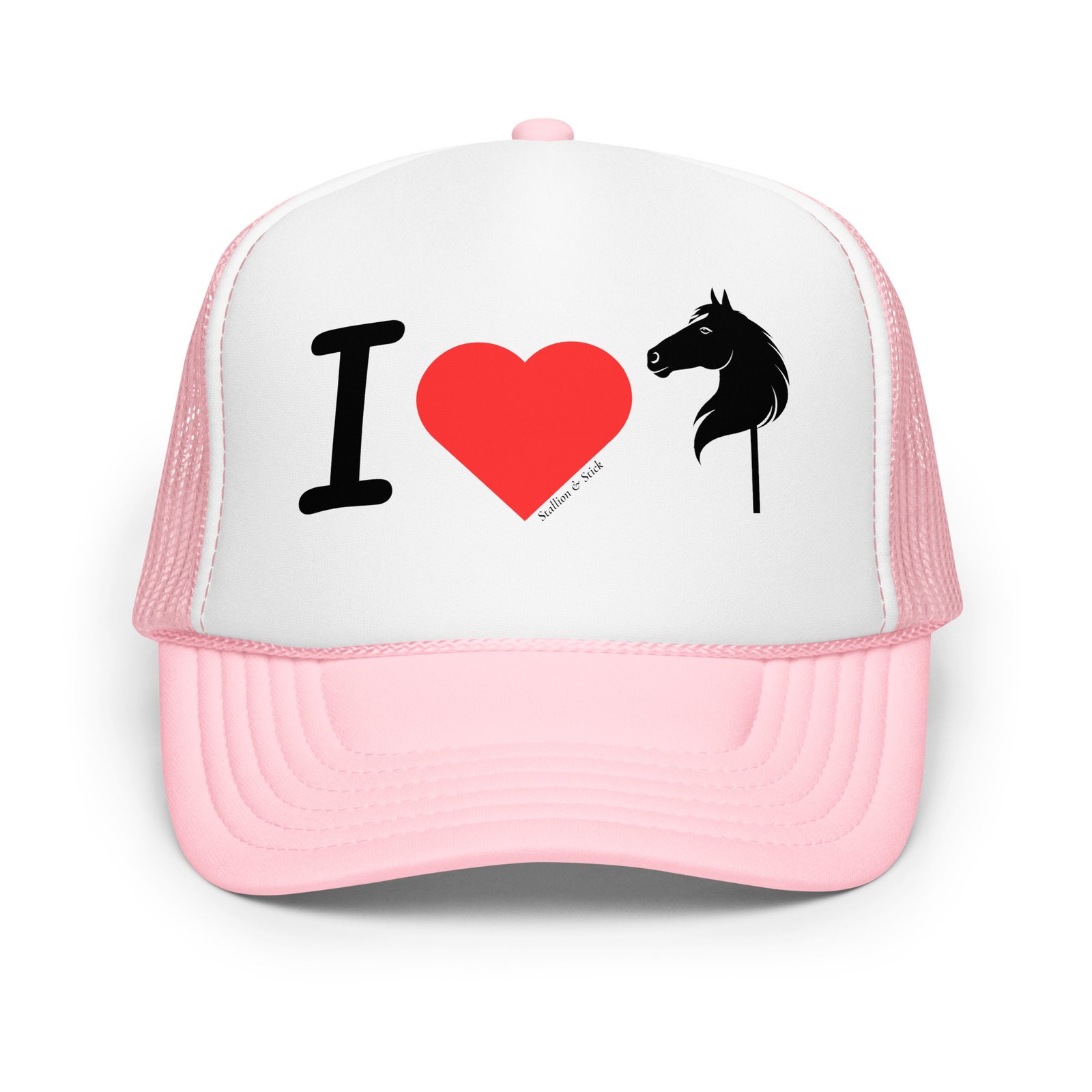I love Hobby Horses Trucker Hat - Hobby Horse Gifts & Gear - Image 4