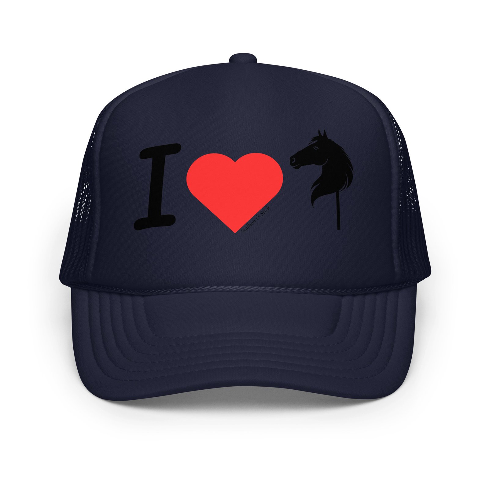 I love Hobby Horses Trucker Hat - Hobby Horse Gifts & Gear - Image 5