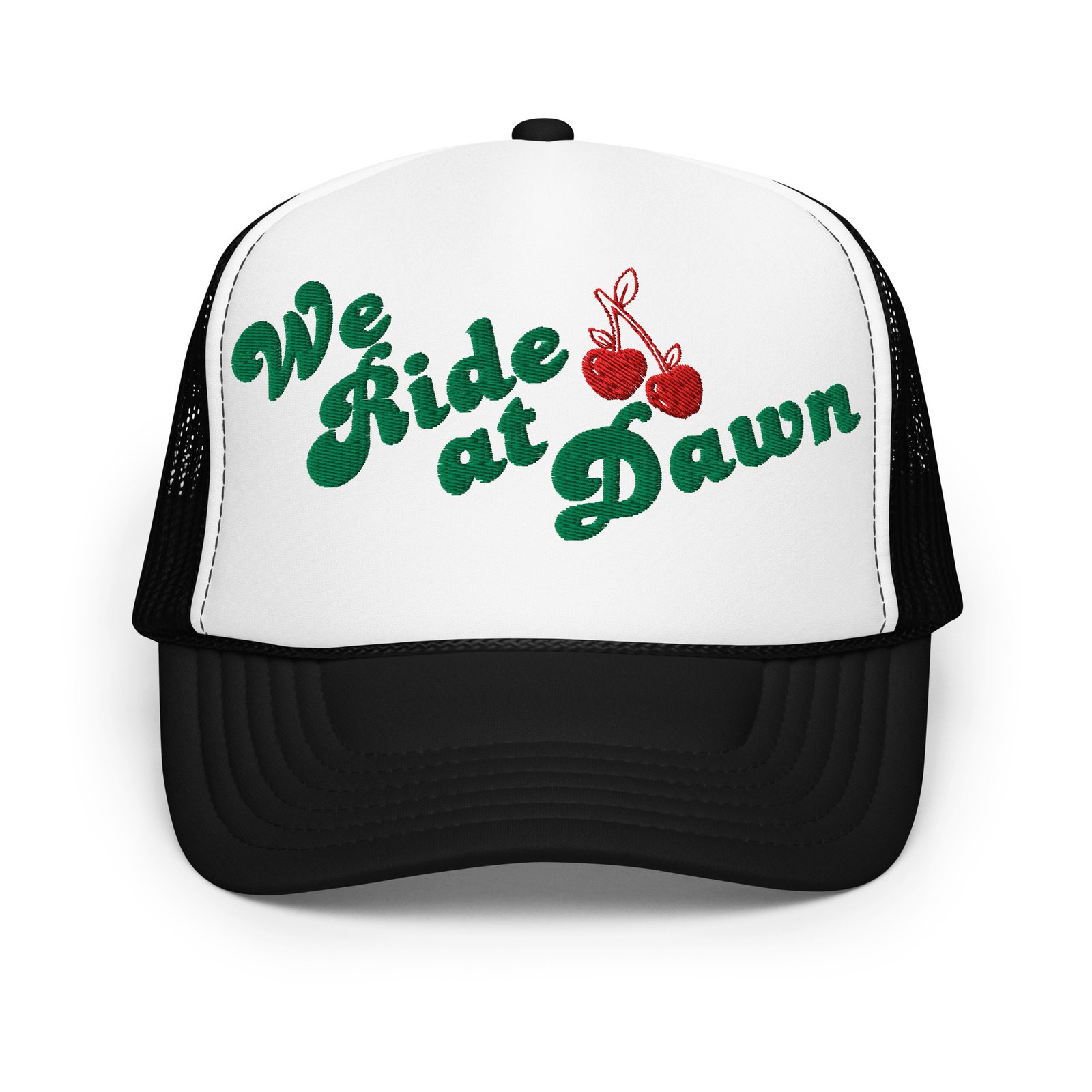 We Ride at Dawn 3D Puff Embroidered Trucker Hat - Image 6
