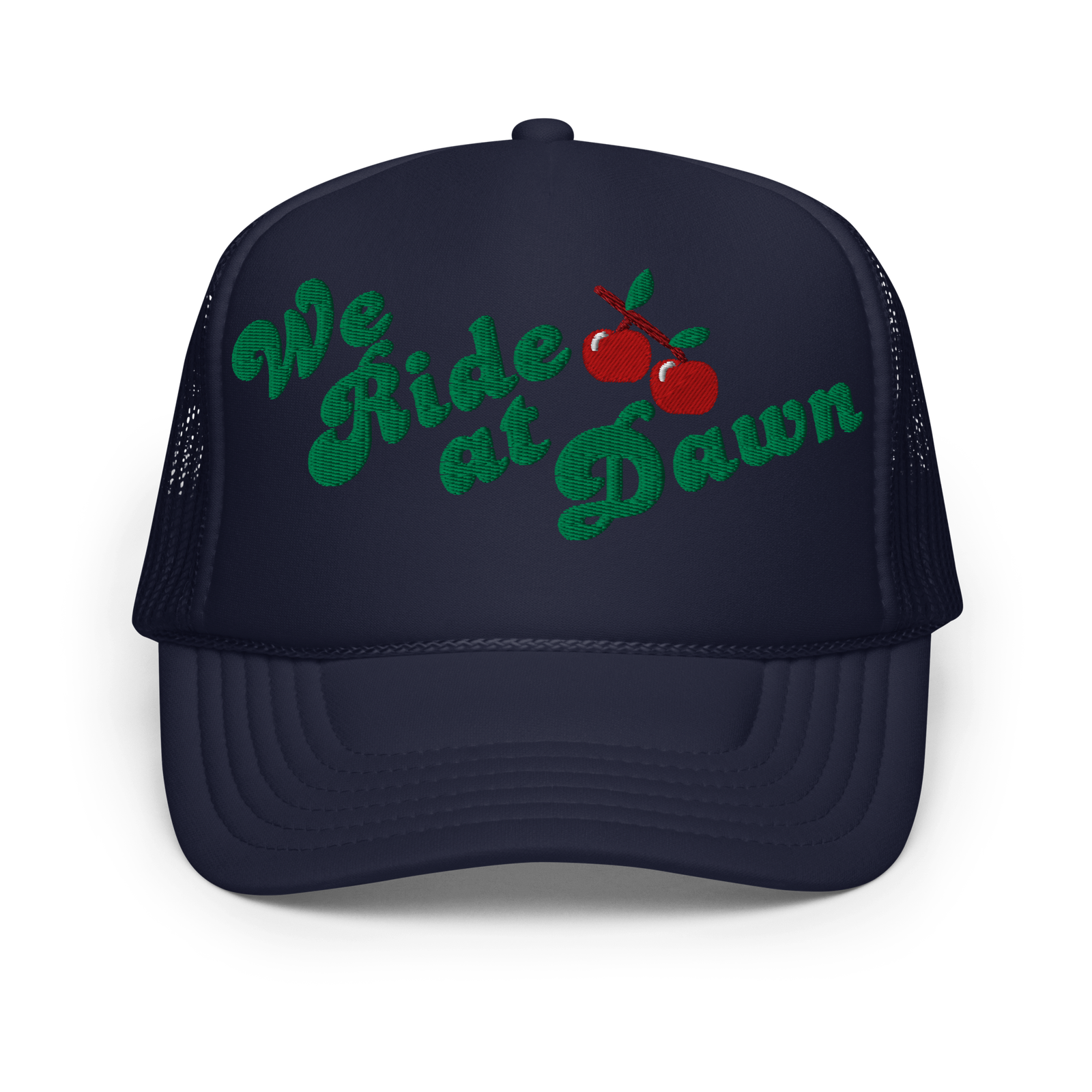We Ride at Dawn 3D Puff Embroidered Trucker Hat - Image 5