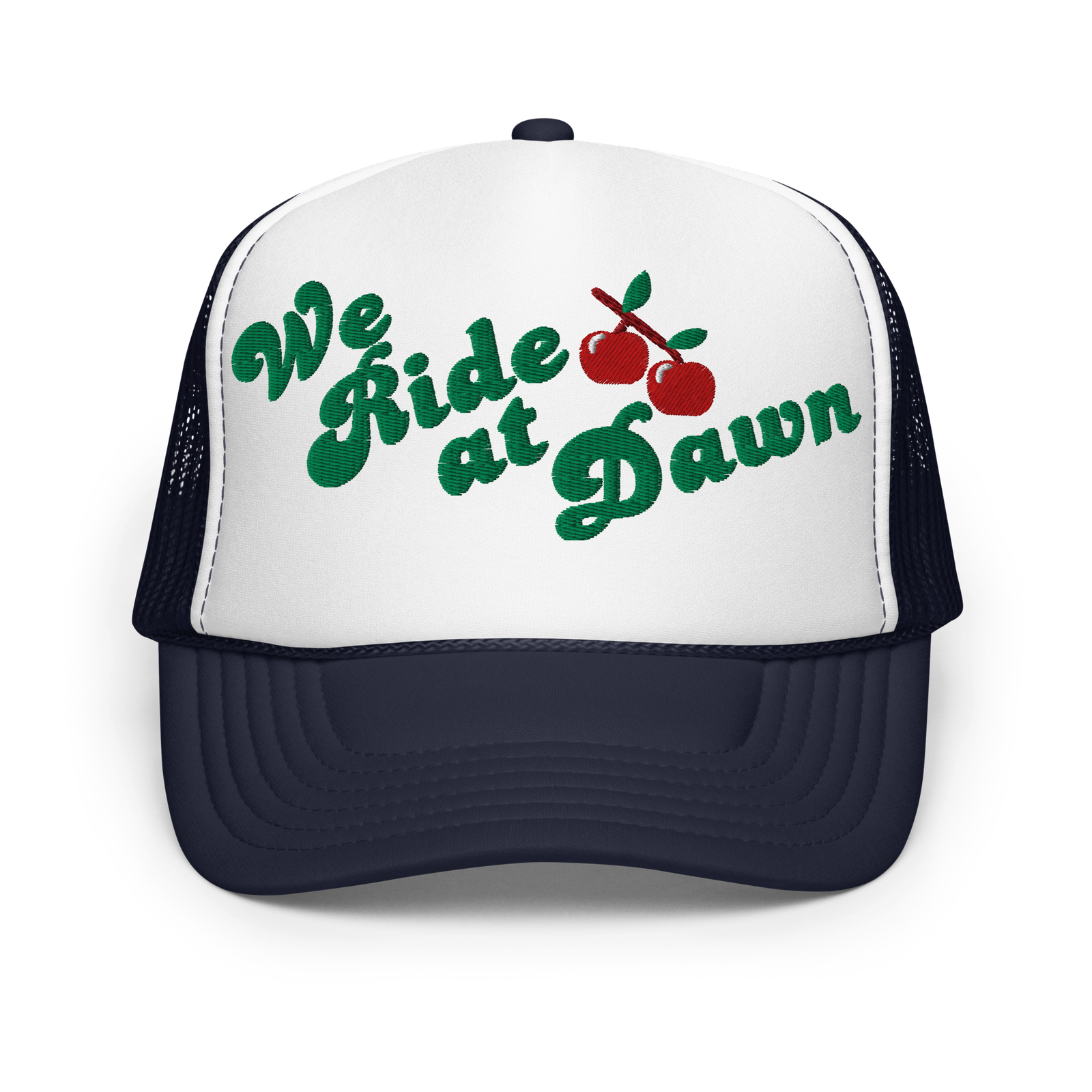 We Ride at Dawn 3D Puff Embroidered Trucker Hat - Image 4